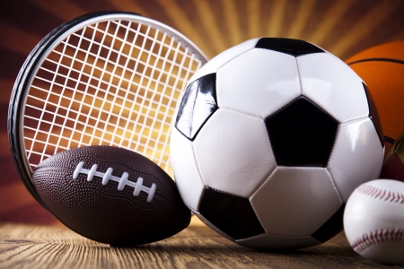 Assorted sports equipmentの写真素材