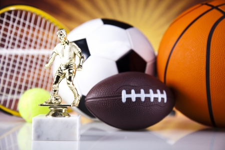 Sport equipment and ballsの写真素材