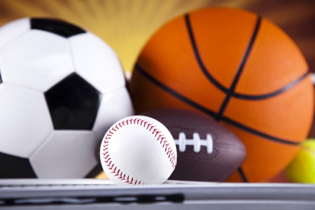 Sport, a lot of balls and stuff の写真素材