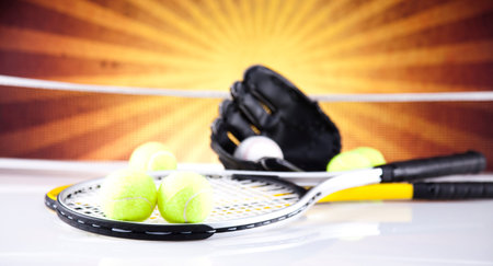 Group of sports equipment 
