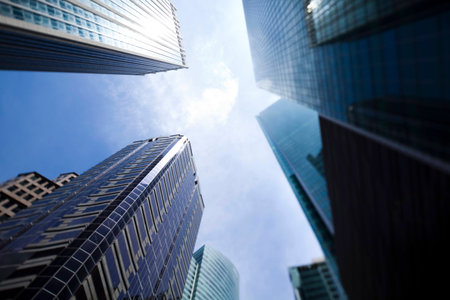 Corporate buildings in perspective