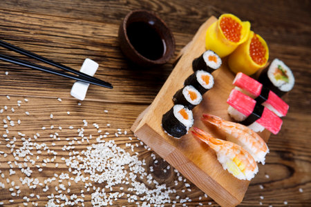 Sushi traditional japanese food の写真素材