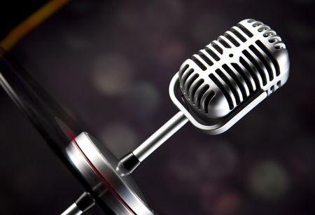  Music background, microphoneの写真素材
