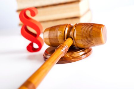 Judges wooden gavel and paragraph