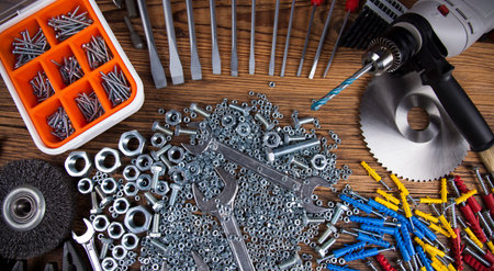 Still life with constructor tools