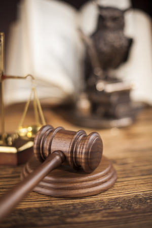 Gavel, Mallet of justice conceptの写真素材