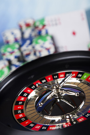 Roulette table in a casinoの写真素材