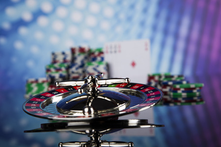 Roulette table in a casinoの写真素材