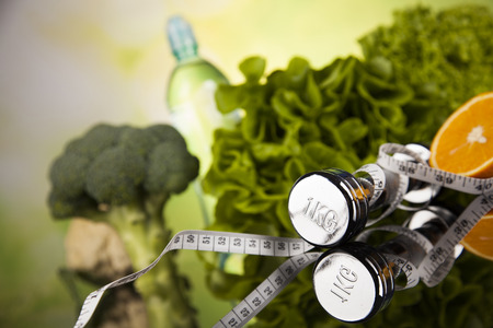 Healthy lifestyle concept, vitamins compositionの写真素材