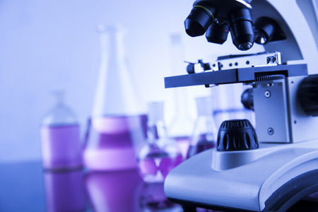 Microscope in medical laboratory, Research and experimentの写真素材
