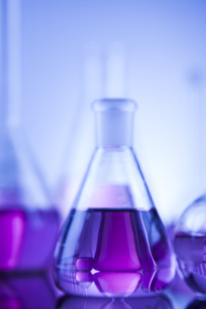 Laboratory glass, Chemistry science conceptの写真素材