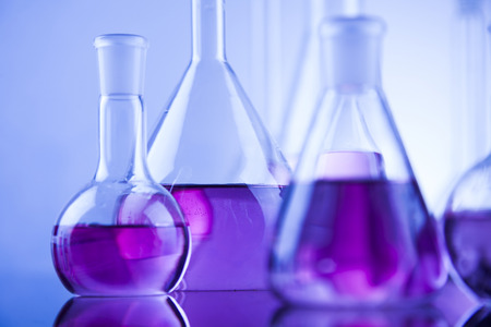 Laboratory glass, Chemistry science conceptの写真素材