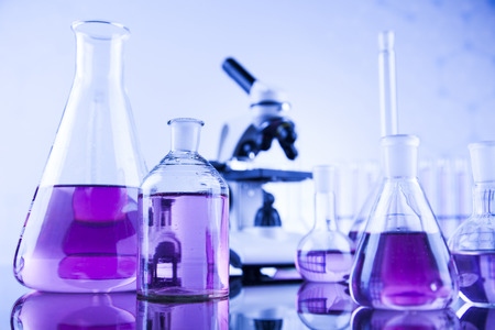 Laboratory glass, Chemistry science conceptの写真素材