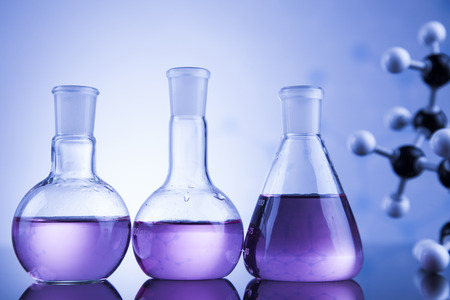 Science concept, Chemical laboratory glasswareの写真素材