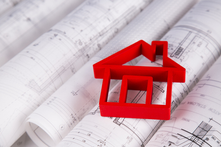 House model, architecture blueprints conceptの写真素材