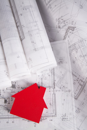 House model, architecture blueprints conceptの写真素材