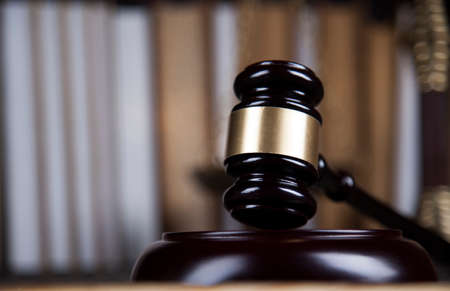 Law and justice concept, legal code and scalesの写真素材