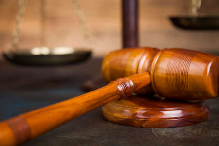 Gavel, Mallet of justice conceptの写真素材