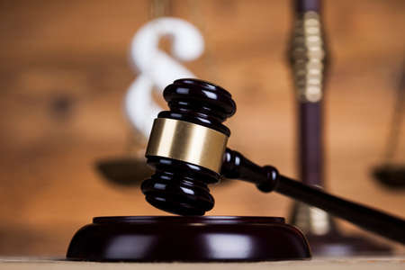 Paragraph, law theme, mallet of judge, wooden gavelの写真素材