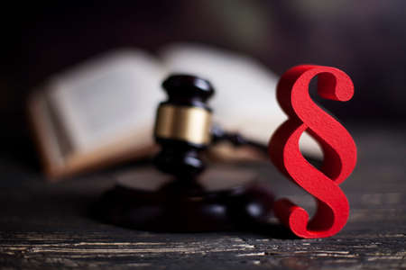 Gavel court and paragraph signの写真素材