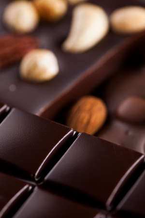 Cocoa pod and chocolate bar and food dessert backgroundの写真素材