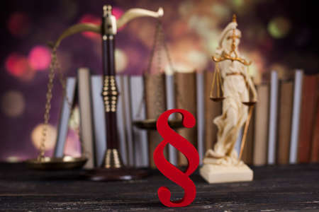 Paragraph, law theme, mallet of judge, wooden gavelの写真素材