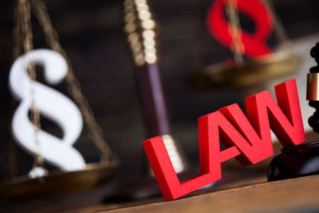 Gavel court and paragraph signの写真素材