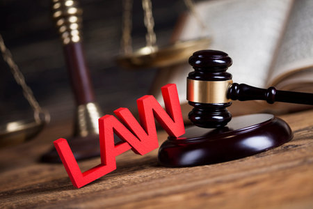 Law wooden gavel barrister, justice concept, legal systemの写真素材