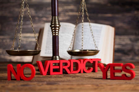 Mallet, Law, legal code and scales of justice conceptの写真素材