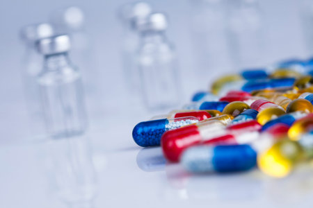 Pills, Tablets, Capsule, Medical background