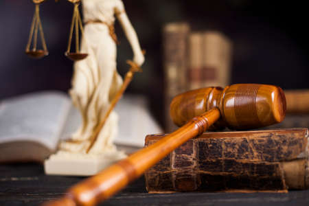 Law wooden gavel barrister, justice concept, legal systemの写真素材