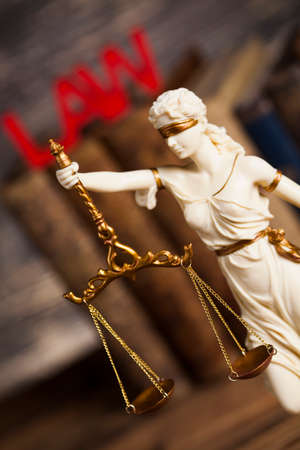 Statue of justice, burden of proof, law themeの写真素材