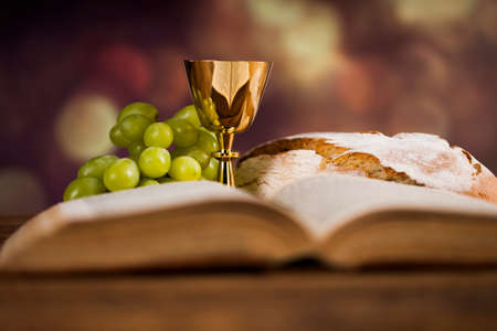 Sacrament of communion, Eucharist symbolの写真素材