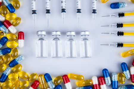 Pills, Tablets, Capsule, Medical backgroundの写真素材