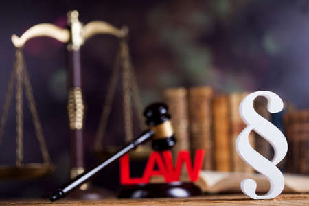 Gavel court and paragraph signの写真素材