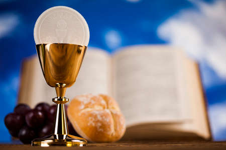 Sacrament of communion, Eucharist symbolの写真素材