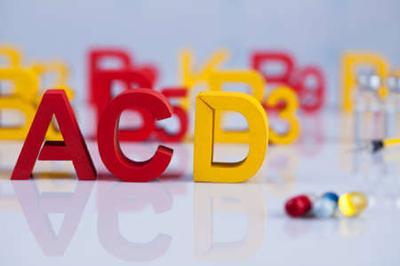 Medicine and healthy, Close up of capsules backgroundの写真素材