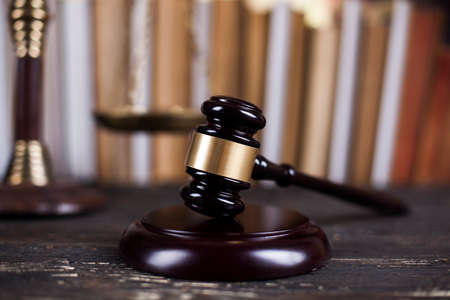 Law and justice concept, legal code and scalesの写真素材