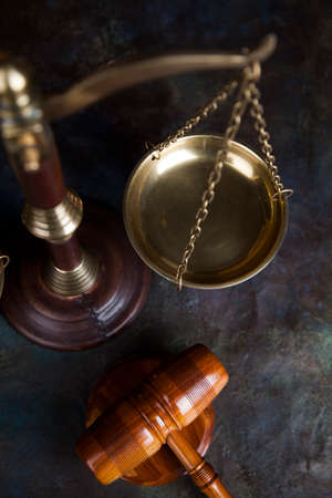 Law and justice concept, legal code and scalesの写真素材