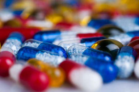 Healthy background, Pills, Tablets, Capsule backgroundの写真素材
