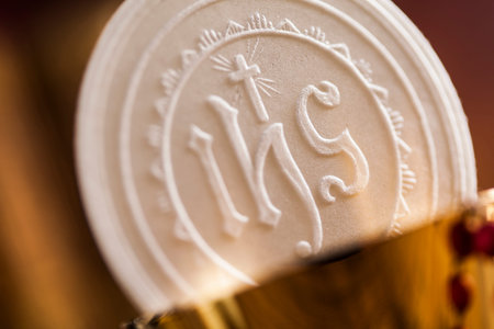Eucharist, sacrament of communion backgroundの写真素材