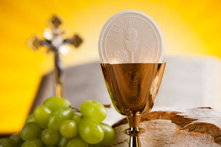 Sacrament of communion, Eucharist symbolの写真素材