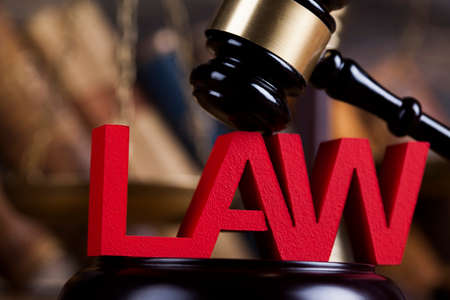 Law and justice concept, legal code and scalesの写真素材