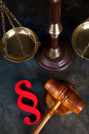 Paragraph, law theme, mallet of judge, wooden gavelの写真素材