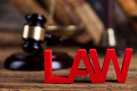 Gavel, Mallet of justice conceptの写真素材