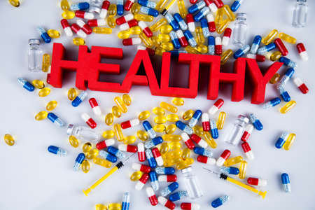 Pills, Tablets, Capsule, Medical backgroundの写真素材