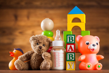 Wooden toy cubes with letters, Wooden alphabet blocks