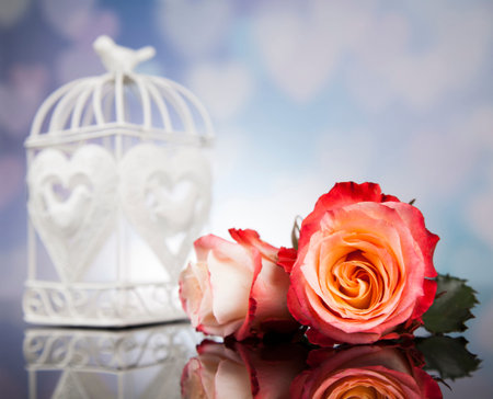 Romantic vintage love backgroundの写真素材