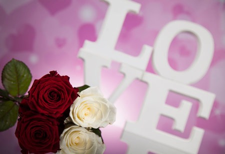 Love, Valentine's day concept, heart backgroundの写真素材