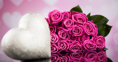 Heart background, Happy Valentine's Dayの写真素材